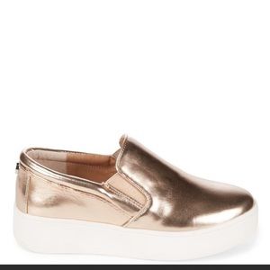 Steve Madden Gary Rose Gold Platform Slip On Shoes